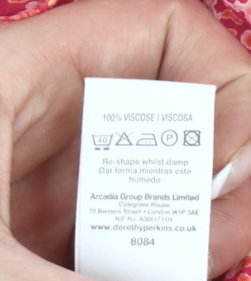 Dorothy Perkins Women’s Pink Floral Shift Dress Size 16 Knee Length