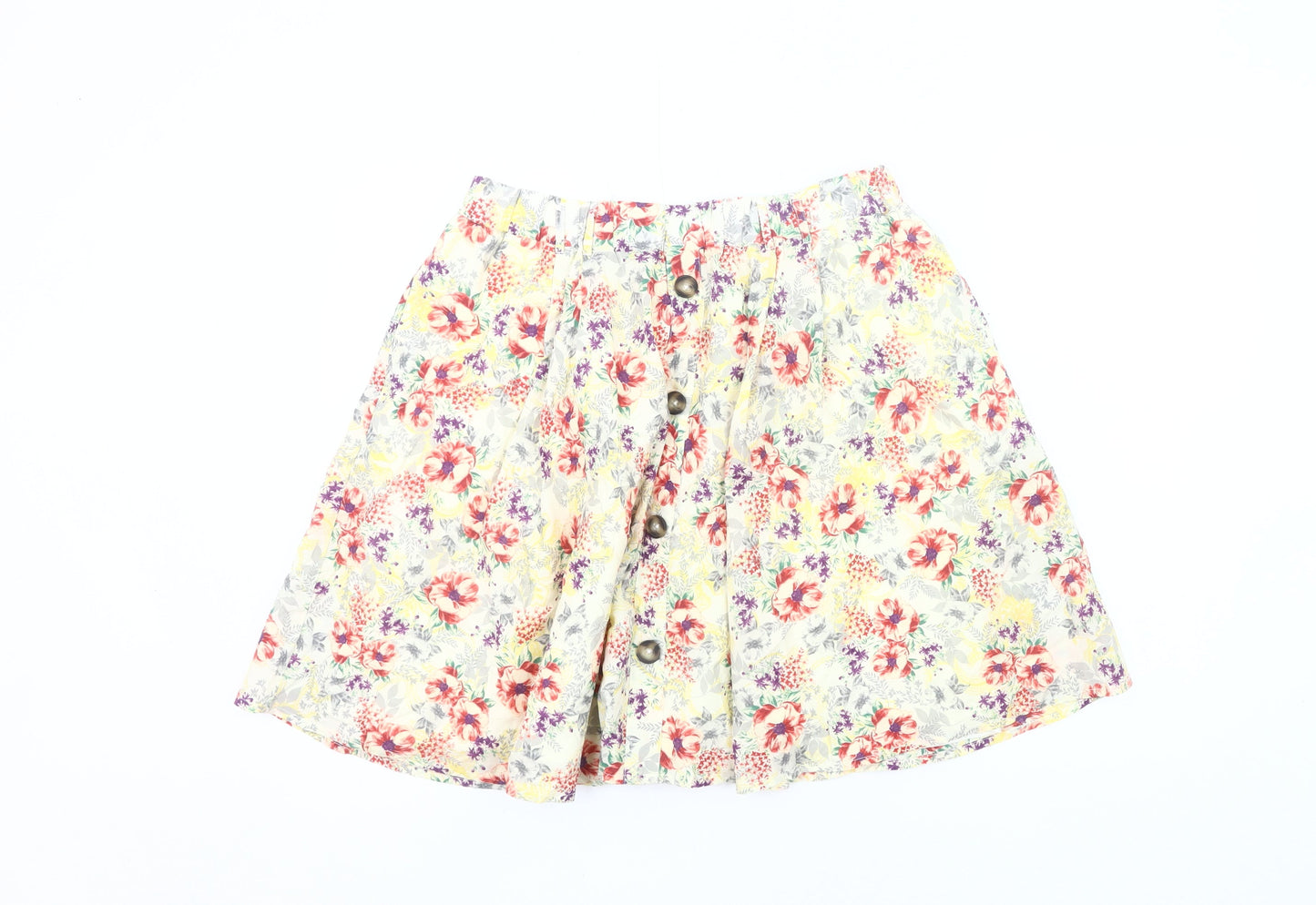 Marks & Spencer Women’s Multicoloured Floral A-Line Skirt Size 14