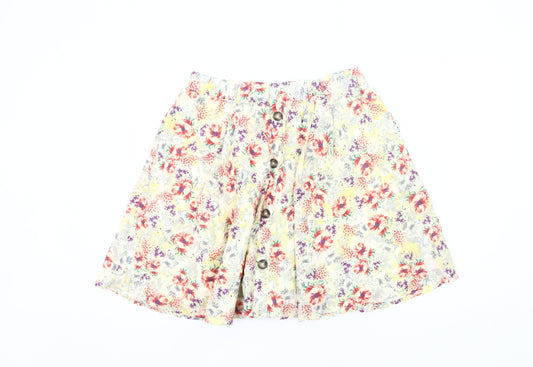 Marks & Spencer Women’s Multicoloured Floral A-Line Skirt Size 14