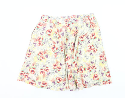 Marks & Spencer Women’s Multicoloured Floral A-Line Skirt Size 14