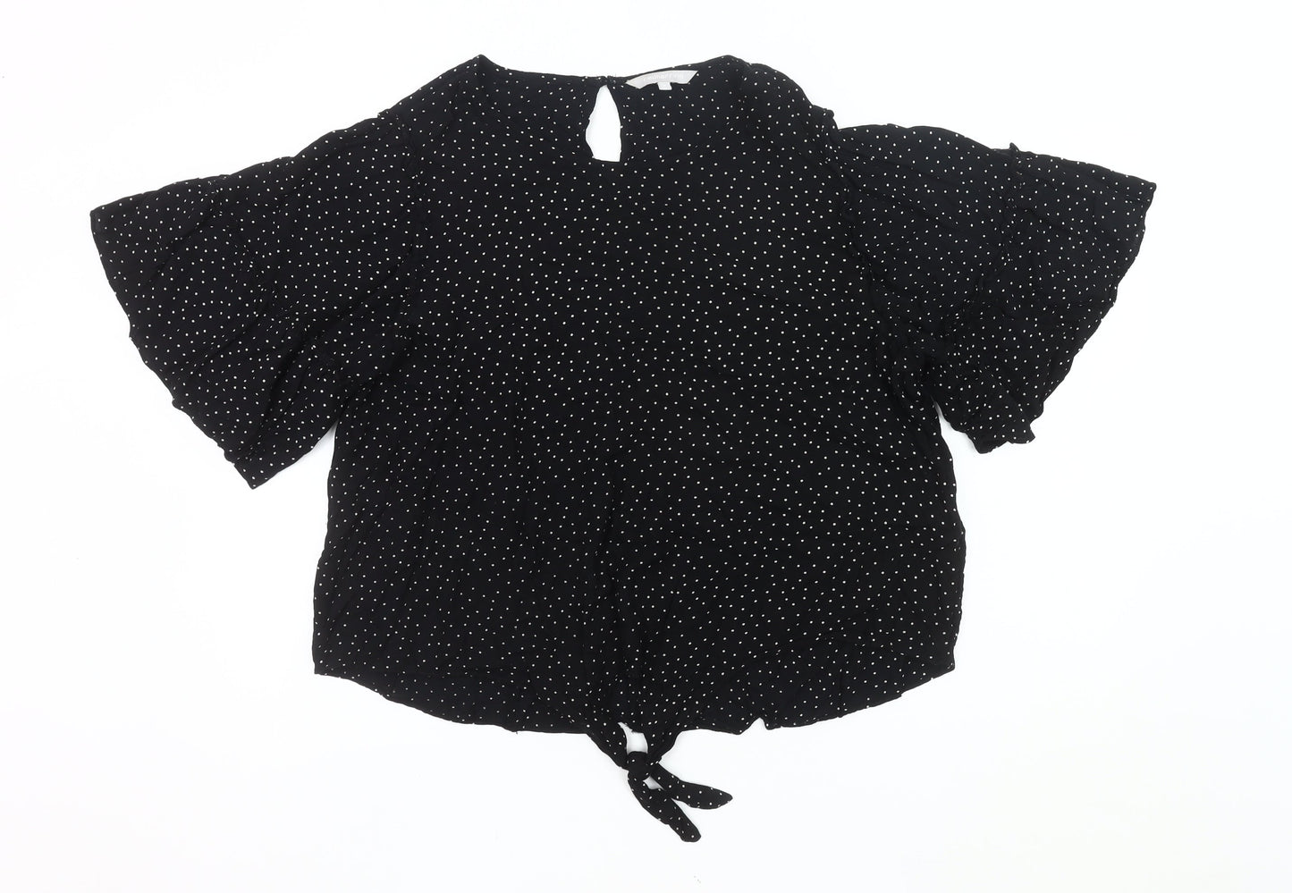Womens UK Size 18 Red Herring Black Tunic Blouse