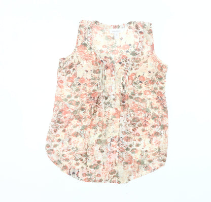 Motherhood Maternity Women’s Multicoloured Floral Sleeveless Tunic Blouse Size 8
