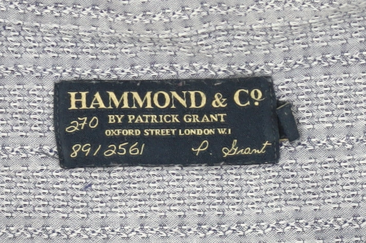 Hammond & Co Men’s Blue 2XL 50-52" Short Sleeve Cotton Button-Up Shirt