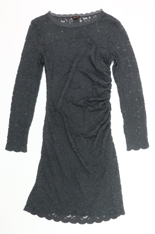 Phase Eight Women’s Black Lace Bodycon Dress Size 14 Knee Length
