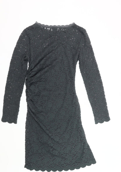 Phase Eight Women’s Black Lace Bodycon Dress Size 14 Knee Length