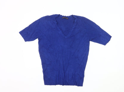 Womens UK Size L Marks and Spencer Blue Pullover Jumper