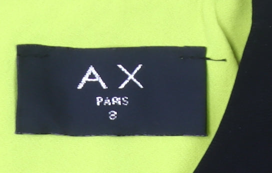 AX Paris Women’s Yellow Collared A-Line Dress Size 8 Sleeveless Party