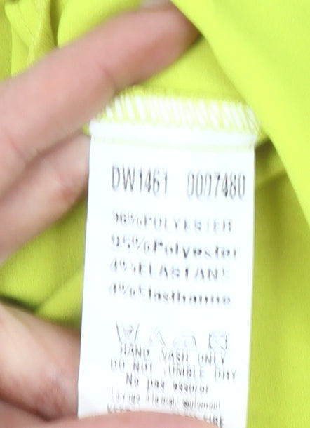 AX Paris Women’s Yellow Collared A-Line Dress Size 8 Sleeveless Party