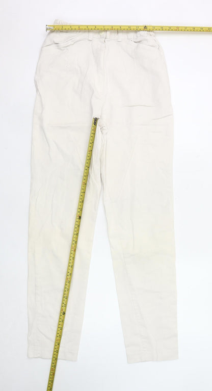 Green Lamb Womens Ivory Chino Trousers Size 12 Straight Leg
