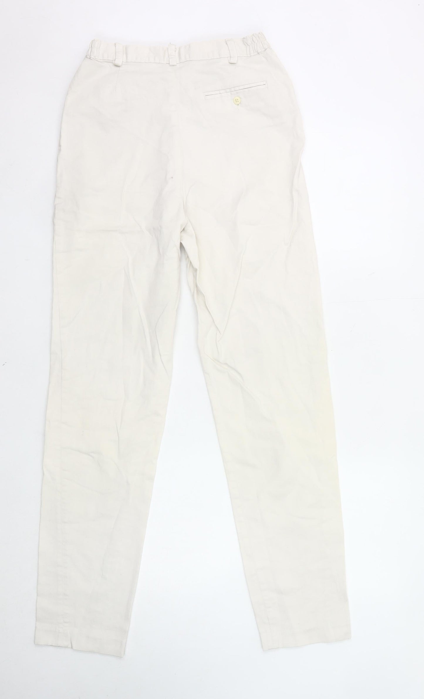 Green Lamb Womens Ivory Chino Trousers Size 12 Straight Leg