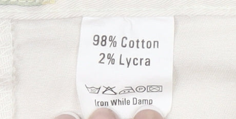 Green Lamb Womens Ivory Chino Trousers Size 12 Straight Leg
