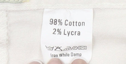 Green Lamb Womens Ivory Chino Trousers Size 12 Straight Leg