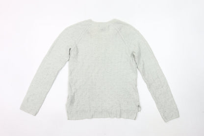 H&M Women’s Grey Angora Wool Blend Crew Neck Pullover Jumper S