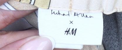 H&M Women’s Multicoloured Geometric Pleated Midi Skirt XL