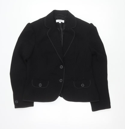 Next Women’s Black Tailored Suit Jacket Size 16 Polka Dot Formal