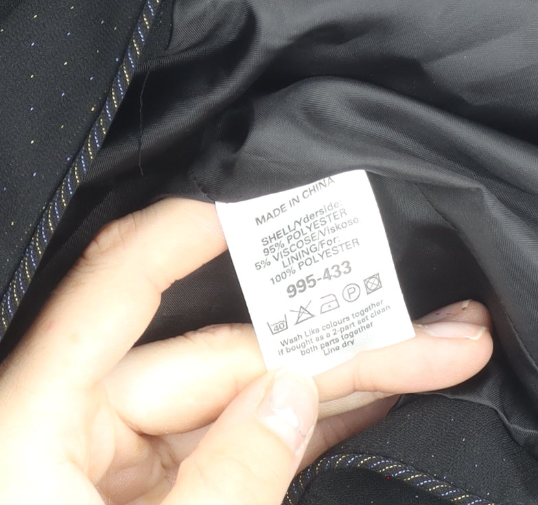 Next Women’s Black Tailored Suit Jacket Size 16 Polka Dot Formal