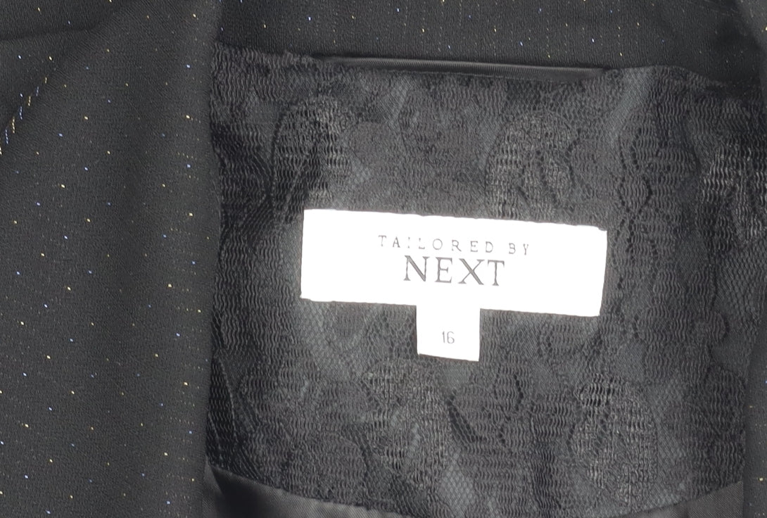 Next Women’s Black Tailored Suit Jacket Size 16 Polka Dot Formal