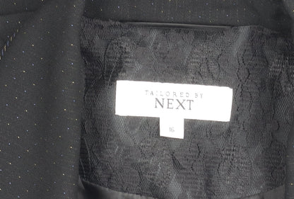 Next Women’s Black Tailored Suit Jacket Size 16 Polka Dot Formal