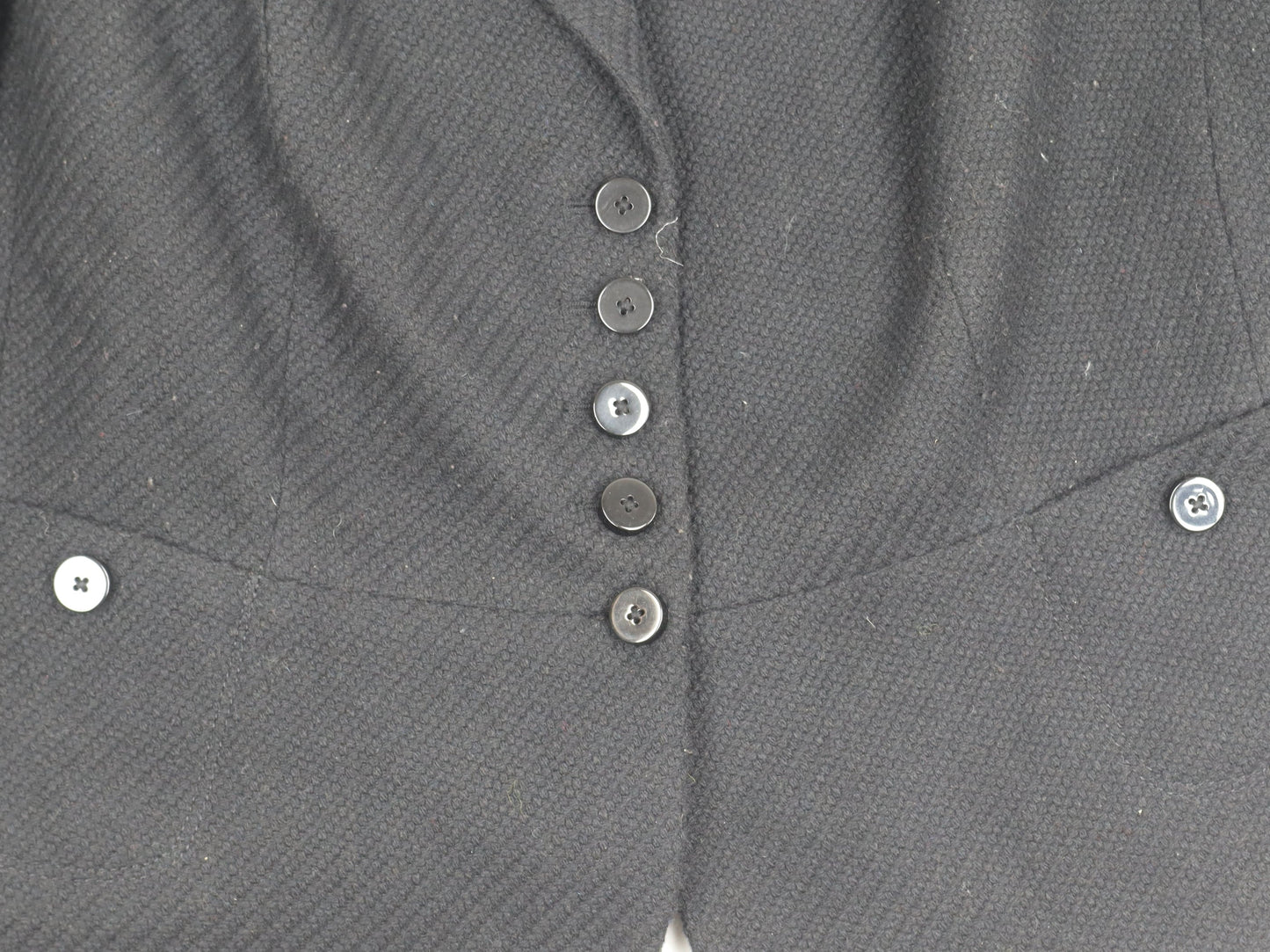 Marks and Spencer Womens Black Size 22 Wool Blend Four-Button Jacket