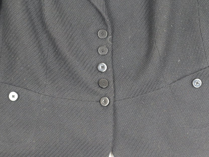 Marks and Spencer Womens Black Size 22 Wool Blend Four-Button Jacket