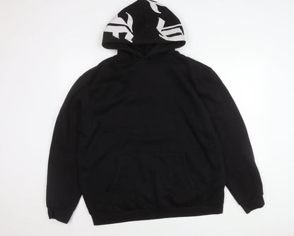 Mens UK Size M boohooMAN Black Pullover Hoodie