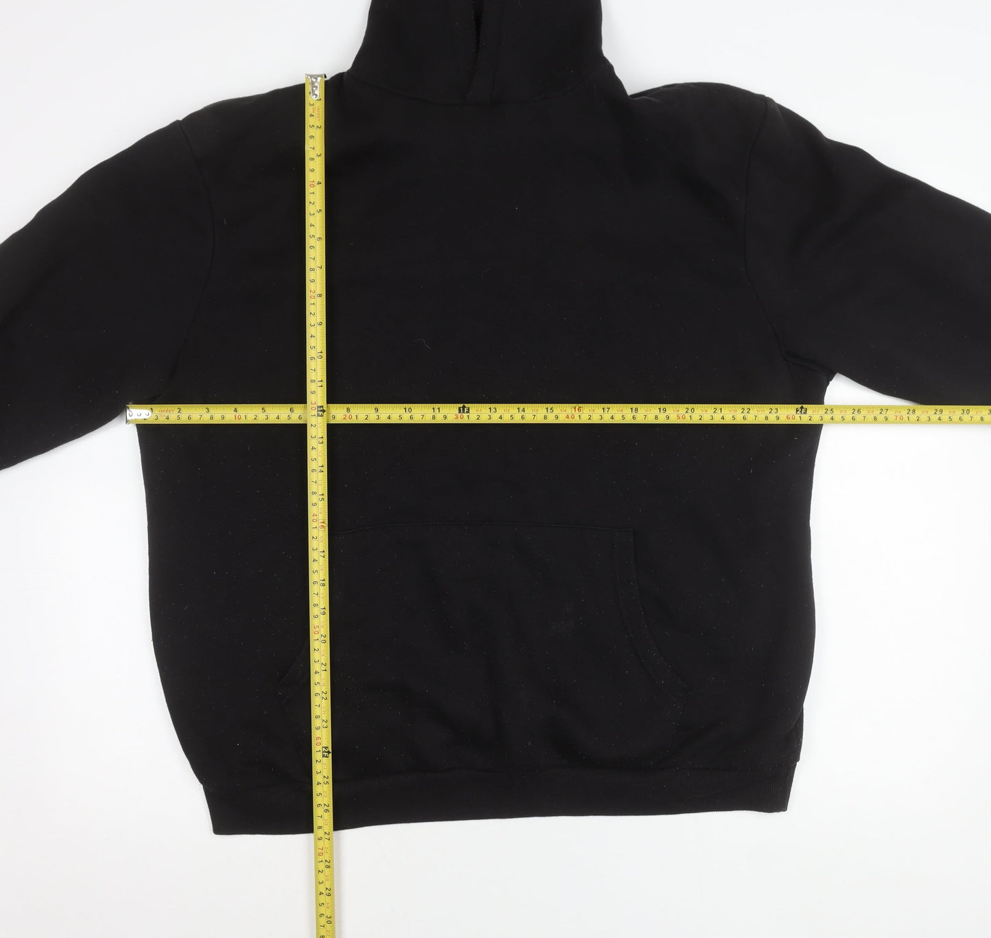 Mens UK Size M boohooMAN Black Pullover Hoodie