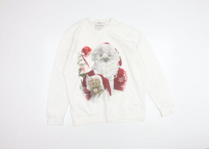 American Rag Men’s White Christmas Dog Print Sweatshirt L