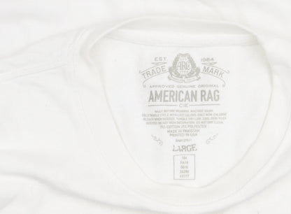 American Rag Men’s White Christmas Dog Print Sweatshirt L