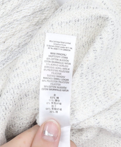 Miss Selfridge Women’s White Grey Short T-Shirt Dress Size 4