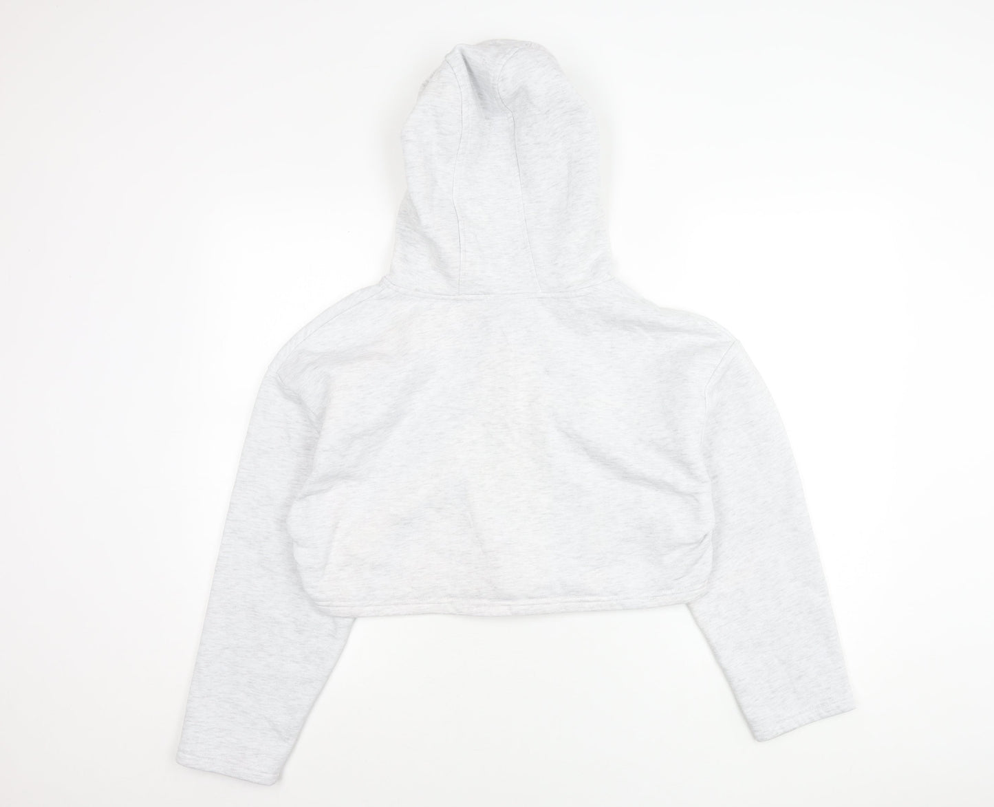 Primark Women’s Grey Cropped Harvard Hoodie Jacket Size 12