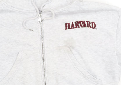 Primark Women’s Grey Cropped Harvard Hoodie Jacket Size 12