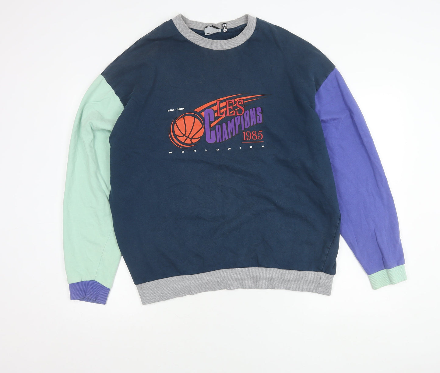 Mens UK Size L ASOS Design Multicoloured Pullover Sweatshirt