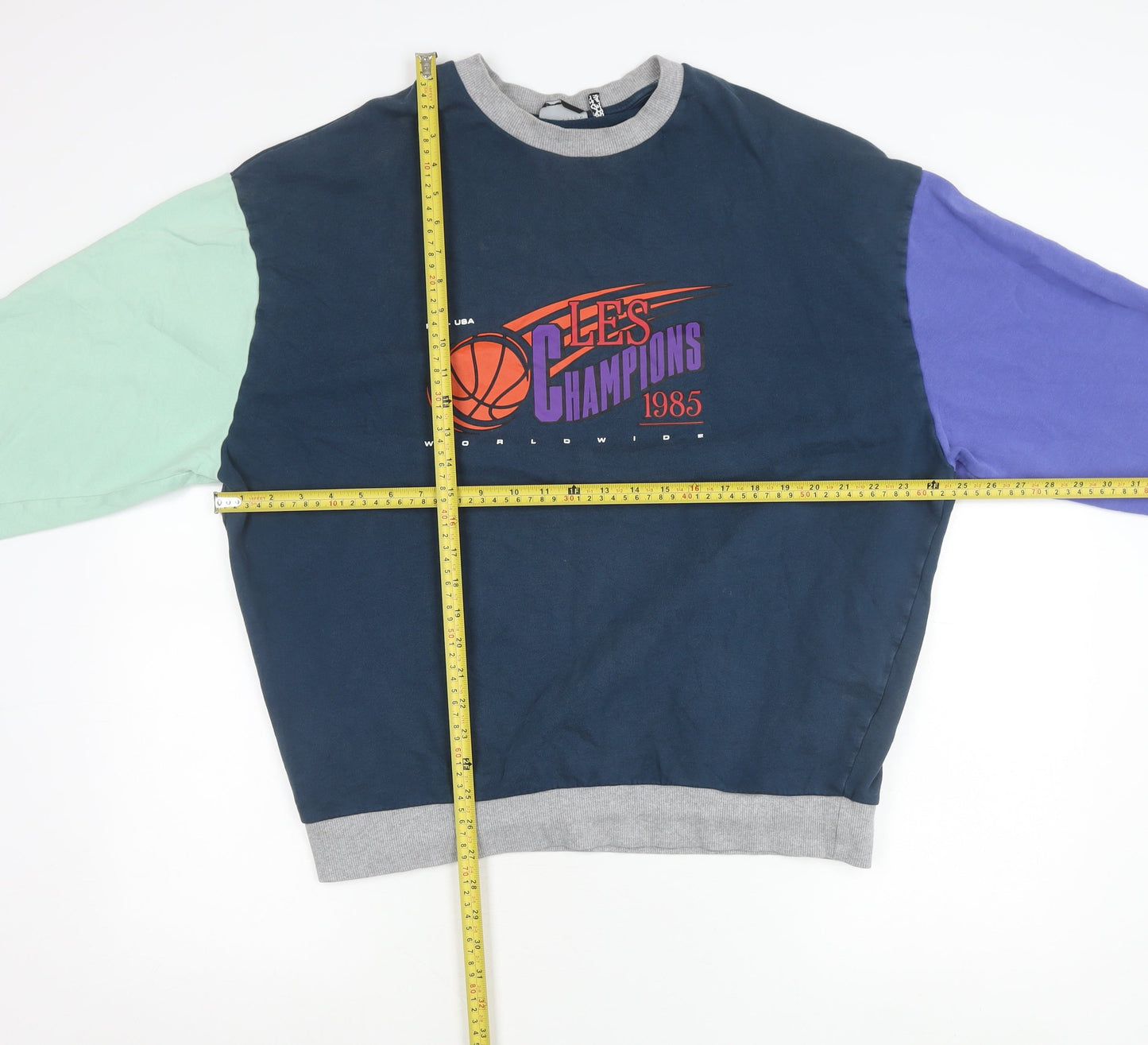 Mens UK Size L ASOS Design Multicoloured Pullover Sweatshirt