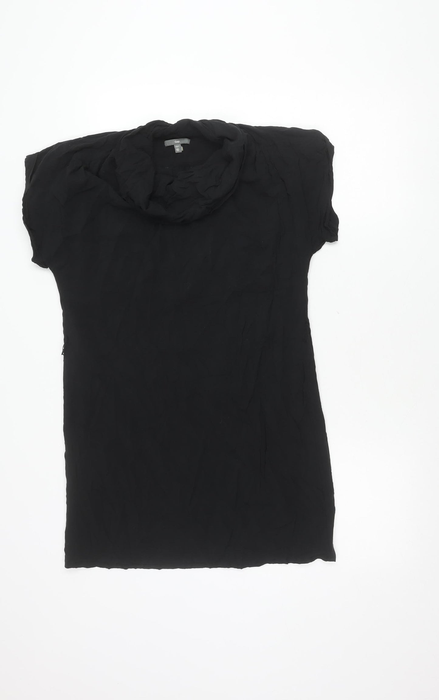 Gap Women’s Black XS Shift Short Sleeve Chiffon Dress