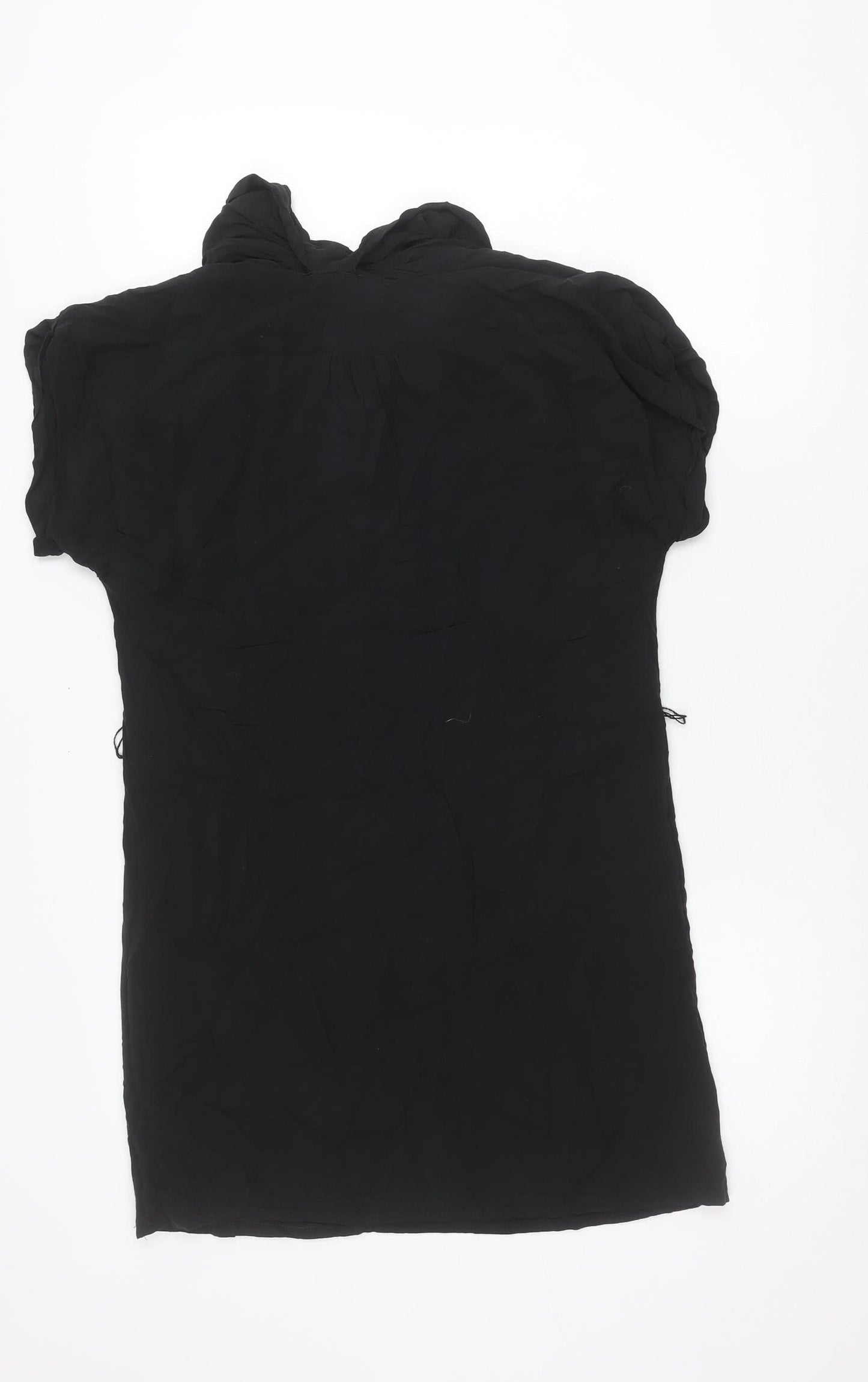 Gap Women’s Black XS Shift Short Sleeve Chiffon Dress