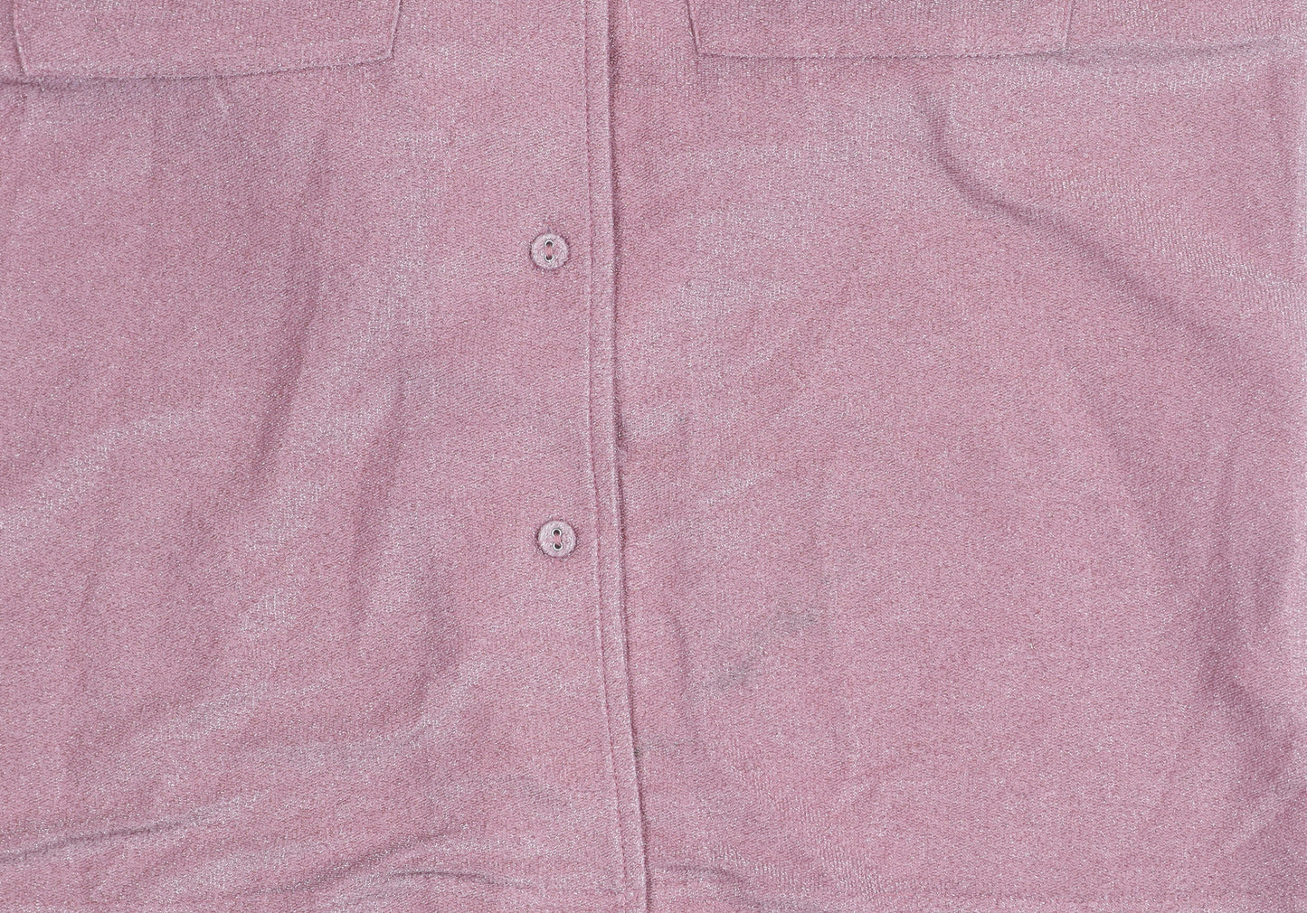 Never Fully Dressed Women’s Pink Button-Up Shirt Size S Short Sleeve