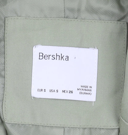 Bershka Womens Green Blazer Size 8 Regular Fit Tailored Jacket