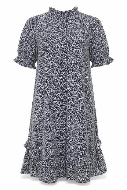 Next Women’s Blue Floral Shift Dress Size 8 Short Sleeve