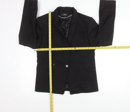 Next Women Black Size 14 Tailored Suit Jacket Blazer Workwear