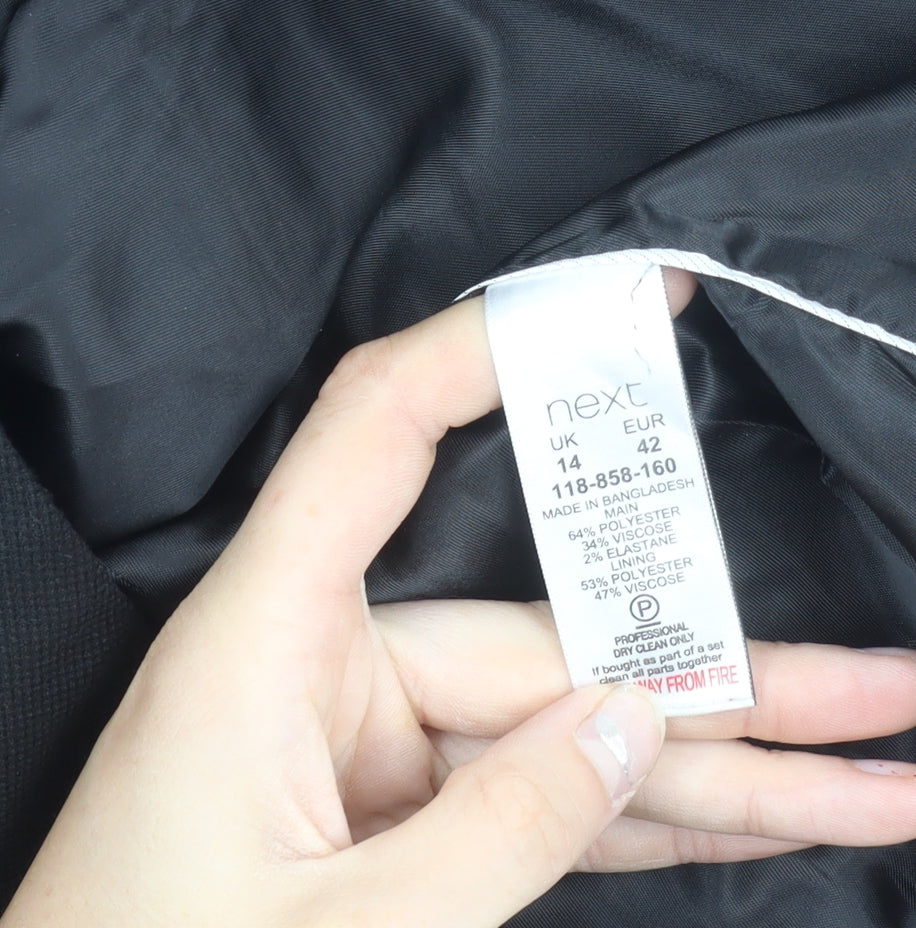 Next Women Black Size 14 Tailored Suit Jacket Blazer Workwear