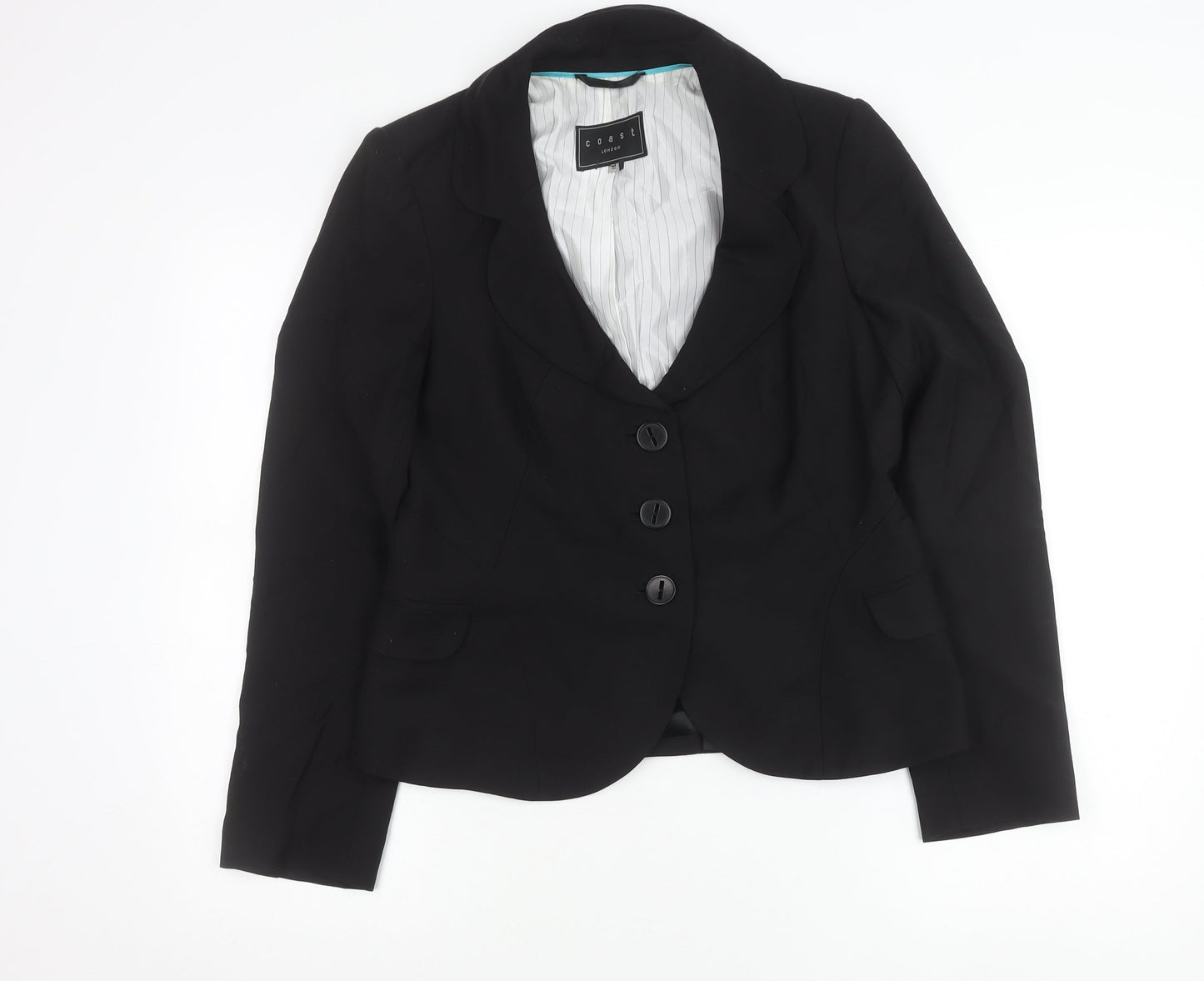 Coast Women’s Black Size 12 Tailored Blazer Jacket Workwear