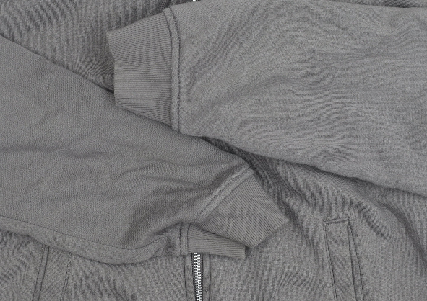 H&M Women Grey Size 12 Hooded Zip Basic Jacket with Pockets