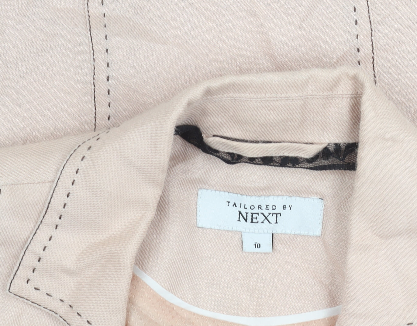 Next Women Beige Size 10 Tailored Suit Jacket Blazer Ramie