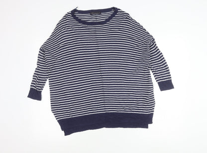 Womens UK Size 12 Marks and Spencer Blue Tunic T-Shirt