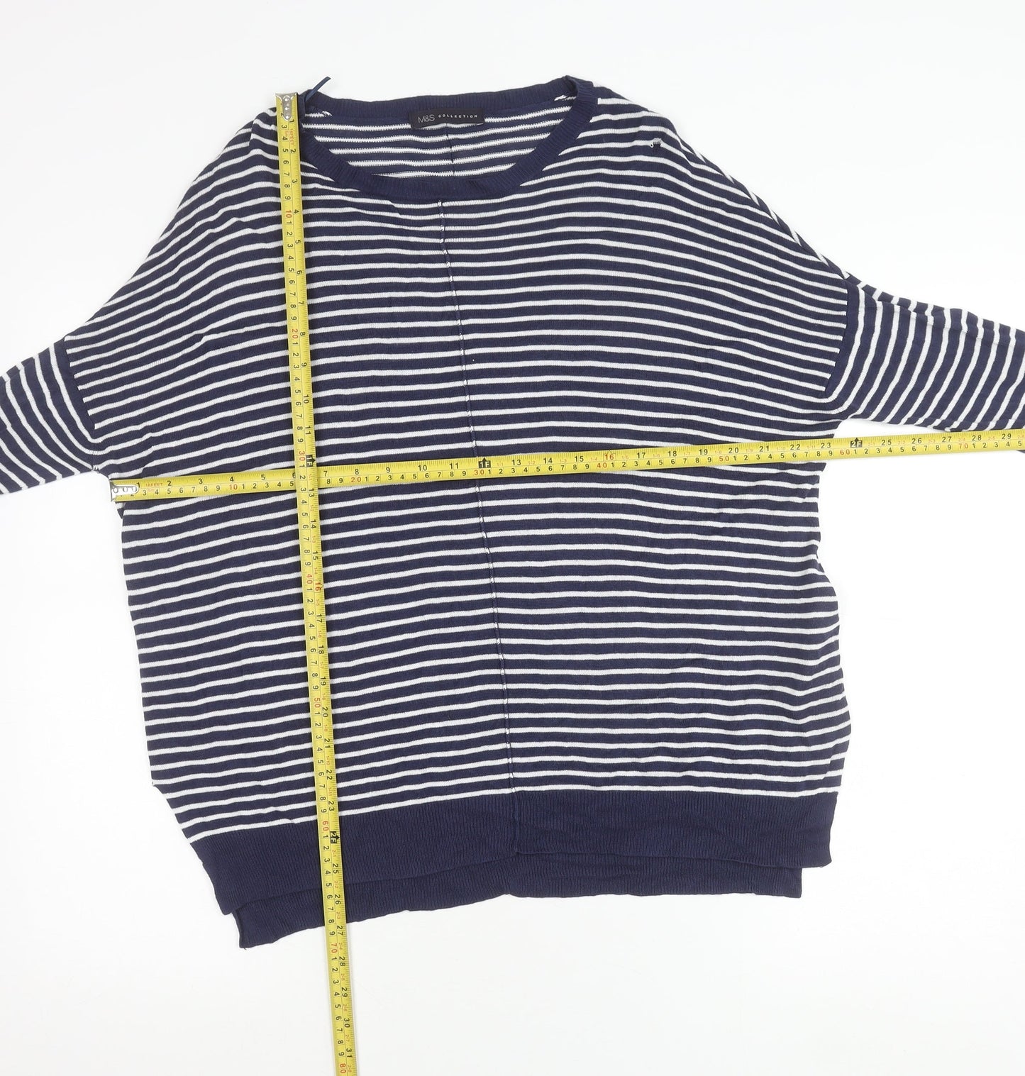 Womens UK Size 12 Marks and Spencer Blue Tunic T-Shirt