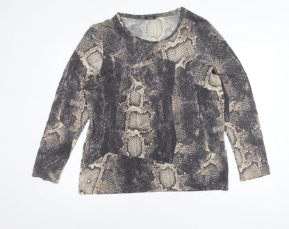 Basler Women’s Multicoloured Snake Print Blouse Size 14
