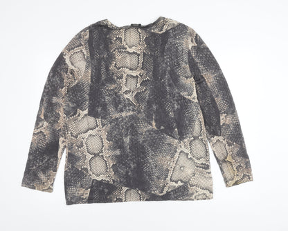 Basler Women’s Multicoloured Snake Print Blouse Size 14