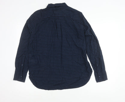 Womens UK Size M J.CREW Blue Classic Button-Up