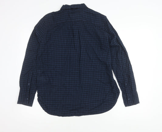 Womens UK Size M J.CREW Blue Classic Button-Up