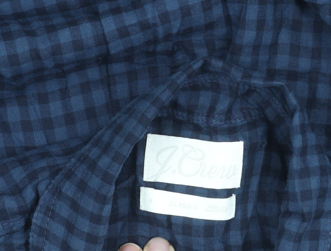 Womens UK Size M J.CREW Blue Classic Button-Up